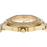 Buy Shop Michael Kors Lenox Three Hand Silver Dial Gold Steel Strap Watch For Women - MK7361 USA Online