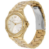 Buy Shop Michael Kors Lenox Three Hand Silver Dial Gold Steel Strap Watch For Women - MK7361 USA Online