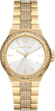 Buy Shop Michael Kors Lenox Three Hand Silver Dial Gold Steel Strap Watch For Women - MK7361 USA Online