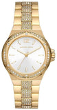 Buy Shop Michael Kors Lenox Three Hand Silver Dial Gold Steel Strap Watch For Women - MK7361 USA Online