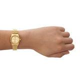Buy Shop Michael Kors Lexington Analog Gold Dial Gold Steel Strap Watch for Women - MK4741 USA Online