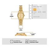 Buy Shop Michael Kors Lexington Analog Gold Dial Gold Steel Strap Watch for Women - MK4741 USA Online