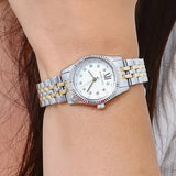 Buy Shop Michael Kors Lexington Analog Silver Dial Two Tone Steel Strap Watch for Women - MK4740 USA Online