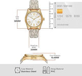 Buy Shop Michael Kors Lexington Analog Silver Dial White Leather Strap Watch For Women - MK4746 USA Online
