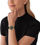 Buy Shop Michael Kors Lexington Black Dial Black Leather Strap Watch For Women - MK4748 USA Online
