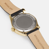 Buy Shop Michael Kors Lexington Black Dial Black Leather Strap Watch For Women - MK4748 USA Online