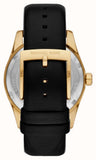 Buy Shop Michael Kors Lexington Black Dial Black Leather Strap Watch For Women - MK4748 USA Online
