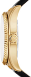 Buy Shop Michael Kors Lexington Black Dial Black Leather Strap Watch For Women - MK4748 USA Online