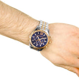 Buy Shop Michael Kors Lexington Blue Dial Two Tone Steel Strap Watch for Men - MK8412 USA Online