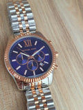Buy Shop Michael Kors Lexington Blue Dial Two Tone Steel Strap Watch for Men - MK8412 USA Online