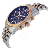 Buy Shop Michael Kors Lexington Blue Dial Two Tone Steel Strap Watch for Men - MK8412 USA Online
