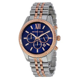 Buy Shop Michael Kors Lexington Blue Dial Two Tone Steel Strap Watch for Men - MK8412 USA Online