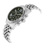 Buy Shop Michael Kors Lexington Quartz Green Dial Silver Steel Strap Watch For Women - MK6222 USA Online