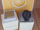 Buy Shop Michael Kors Lexington Chronograph Black Dial Black Steel Strap Watch for Men - MK8320 USA Online