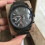 Buy Shop Michael Kors Lexington Chronograph Black Dial Black Steel Strap Watch for Men - MK8320 USA Online