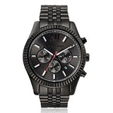Buy Shop Michael Kors Lexington Chronograph Black Dial Black Steel Strap Watch for Men - MK8320 USA Online