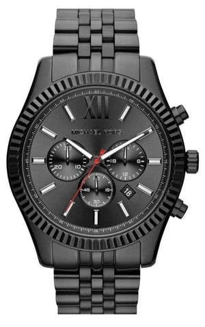 Buy Shop Michael Kors Lexington Chronograph Black Dial Black Steel Strap Watch for Men - MK8320 USA Online