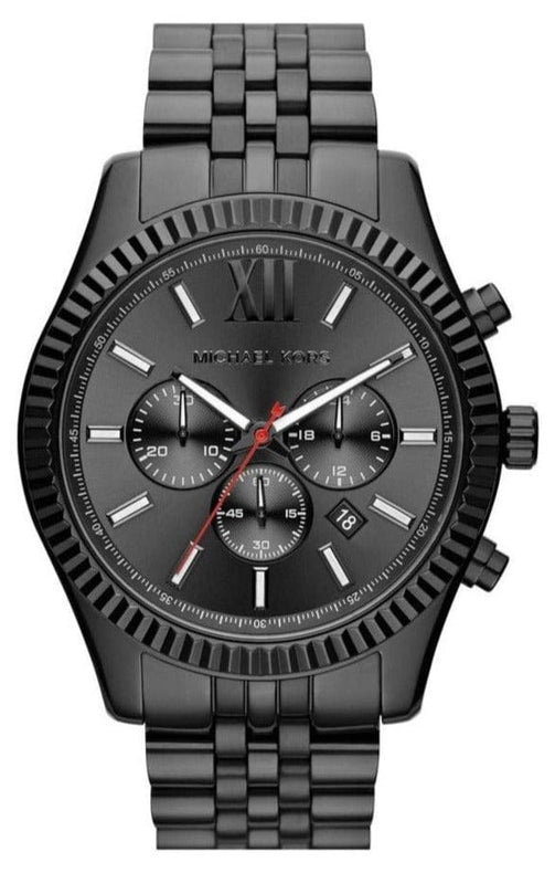 Buy Shop Michael Kors Lexington Chronograph Black Dial Black Steel Strap Watch for Men - MK8320 USA Online