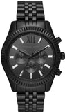 Buy Shop Michael Kors Lexington Chronograph Black Dial Black Steel Strap Watch For Men - MK8591 USA Online