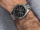 Buy Shop Michael Kors Lexington Chronograph Black Dial Black Steel Strap Watch For Men - MK8602 USA Online