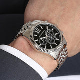 Buy Shop Michael Kors Lexington Chronograph Black Dial Black Steel Strap Watch For Men - MK8602 USA Online
