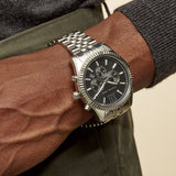 Buy Shop Michael Kors Lexington Chronograph Black Dial Black Steel Strap Watch For Men - MK8602 USA Online