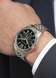 Buy Shop Michael Kors Lexington Chronograph Black Dial Black Steel Strap Watch For Men - MK8602 USA Online