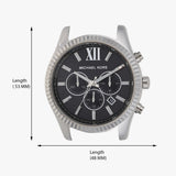 Buy Shop Michael Kors Lexington Chronograph Black Dial Black Steel Strap Watch For Men - MK8602 USA Online