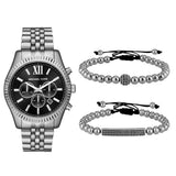 Buy Shop Michael Kors Lexington Chronograph Black Dial Black Steel Strap Watch For Men - MK8602 USA Online