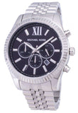 Buy Shop Michael Kors Lexington Chronograph Black Dial Black Steel Strap Watch For Men - MK8602 USA Online