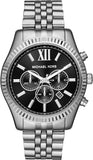 Buy Shop Michael Kors Lexington Chronograph Black Dial Black Steel Strap Watch For Men - MK8602 USA Online