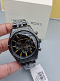 Buy Shop Michael Kors Lexington Chronograph Black Dial Black Steel Strap Watch for Men - MK8603 USA Online