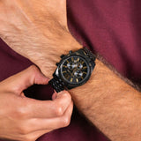 Buy Shop Michael Kors Lexington Chronograph Black Dial Black Steel Strap Watch for Men - MK8603 USA Online