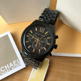 Buy Shop Michael Kors Lexington Chronograph Black Dial Black Steel Strap Watch for Men - MK8603 USA Online