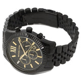 Buy Shop Michael Kors Lexington Chronograph Black Dial Black Steel Strap Watch for Men - MK8603 USA Online