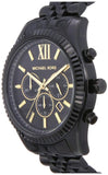 Buy Shop Michael Kors Lexington Chronograph Black Dial Black Steel Strap Watch for Men - MK8603 USA Online