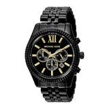 Buy Shop Michael Kors Lexington Chronograph Black Dial Black Steel Strap Watch for Men - MK8603 USA Online