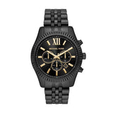 Buy Shop Michael Kors Lexington Chronograph Black Dial Black Steel Strap Watch for Men - MK8603 USA Online