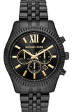 Buy Shop Michael Kors Lexington Chronograph Black Dial Black Steel Strap Watch for Men - MK8603 USA Online
