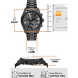 Buy Shop Michael Kors Lexington Chronograph Black Dial Black Steel Strap Watch for Men - MK9154 USA Online