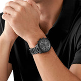 Buy Shop Michael Kors Lexington Chronograph Black Dial Black Steel Strap Watch for Men - MK9154 USA Online