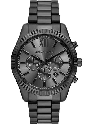 Buy Shop Michael Kors Lexington Chronograph Black Dial Black Steel Strap Watch for Men - MK9154 USA Online