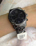 Buy Shop Michael Kors Lexington Chronograph Black Dial Black Steel Strap Watch For Women - MK5709 USA Online