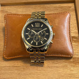 Buy Shop Michael Kors Lexington Chronograph Black Dial Gold Steel Strap Watch for Men - MK8286 USA Online