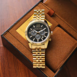 Buy Shop Michael Kors Lexington Chronograph Black Dial Gold Steel Strap Watch for Men - MK8286 USA Online