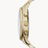 Buy Shop Michael Kors Lexington Chronograph Black Dial Gold Steel Strap Watch for Men - MK8286 USA Online