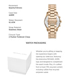 Buy Shop Michael Kors Lexington Chronograph Black Dial Gold Steel Strap Watch for Men - MK9155 USA Online