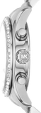 Buy Shop Michael Kors Lexington Chronograph Black Dial Silver Steel Strap Watch For Women - MK7277 USA Online