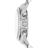Buy Shop Michael Kors Lexington Chronograph Black Dial Silver Steel Strap Watch For Women - MK7277 USA Online