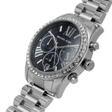 Buy Shop Michael Kors Lexington Chronograph Black Dial Silver Steel Strap Watch For Women - MK7277 USA Online